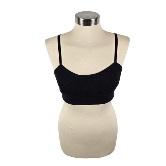 Athleta Well Rested Rib Sleep Black Bra - Picture 1 of 15